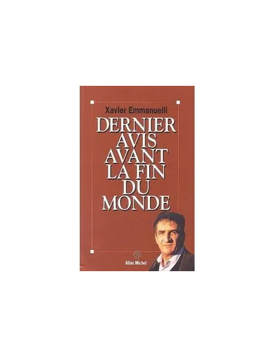 Livre Dernier Avis Avant La Fin Du Monde