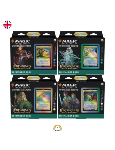 Magic: The Gathering The Lord of the Rings – Lot des 4 Decks Commander (EN)