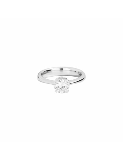 Solitaire Recarlo Anniversary en or blanc et diamant, taille 53