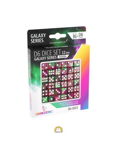 Gamegenic Galaxy Series - Set de 36 dés D6 12 mm - Couleur au choix
