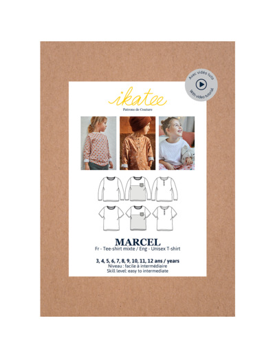 Ikatee – Patron Enfant T-Shirt "Marcel" de 3 ans à 12 ans