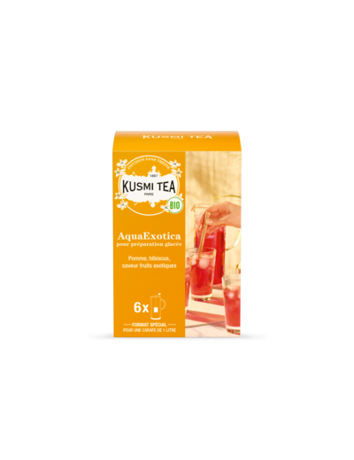 Infusions & Déthéinés AquaExotica Bio - Etui carton 6 grands sachets pour thé glacé - 48 gr