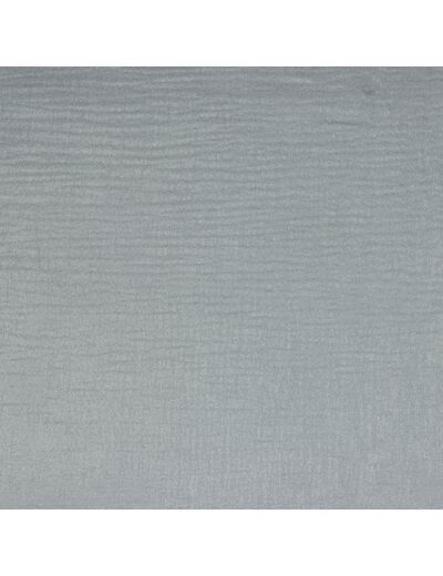 Poppy - Tissu Double Gaze de Coton Scintillante Uni Couleur Gris Claire