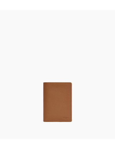 Grand portefeuille zippé Charles en cuir grainé