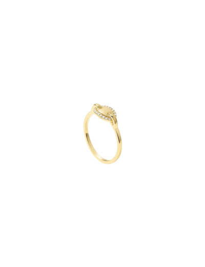 Bague Murat Café Lumière en argent doré à l'or et oxyde de zirconium