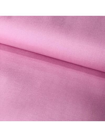 Sélection Coup de coudre - Tissu Popeline de Coton Stretch Uni Couleur Rose Bonbon