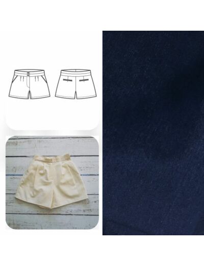 Christine Charles – Kit Couture Short Jillian Couleur Bleu Marine