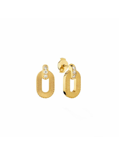 Boucles d'oreilles Arthus Bertrand  Ruban en or jaune polie et diamants