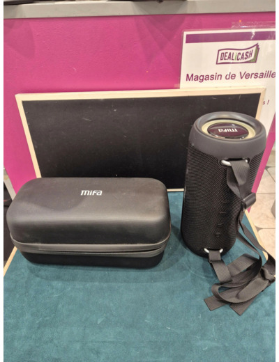 MIFA Enceinte A90 Haut-Parleur Bluetooth 60W sans Fil IPX7 étanche 30 Heures de Lecture Carte Micro SD Véritable Chargement stéréo USB-C sans Fil avec Housse de Protection et dragonne Portable