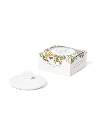 Couvercle en Porcelaine Blanc pour Bougie