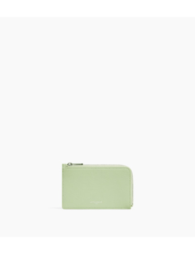 Porte cartes zippé Emilie en cuir grainé