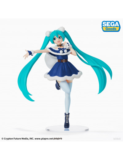 Figurine Miku Hatsune Christmas 2020 Blue Ver. SPM 22 cm