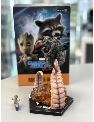 Les Gardiens de la Galaxie Vol. 2 statuette Battle Diorama Series 1/10 Rocket & Groot 17 cm - Iron Studios IS30075