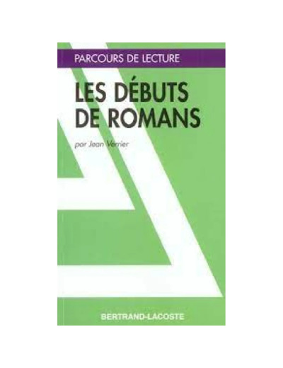 Livre Les Débuts De Romans