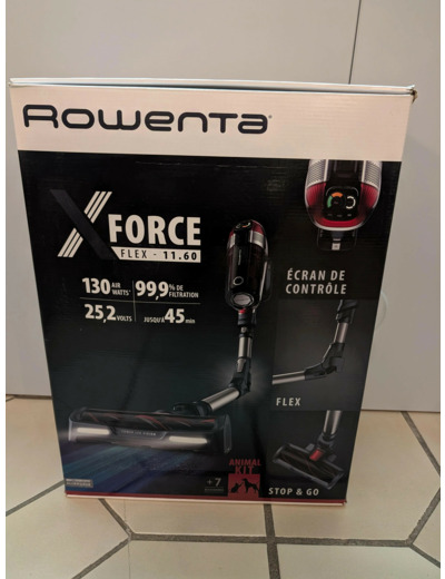 Aspirateur balai Rowenta X-Force Flex 11.60 RH9877WO 2-en-1 rouge/gris
