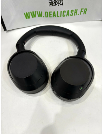 Sony WH - ULT900N - Ult Power Sound Series - écouteurs avec micro - circum - aural - Bluetooth - sans fil, filaire - Suppresseur de bruit actif - jack 3,5mm - isolation acoustique - noir