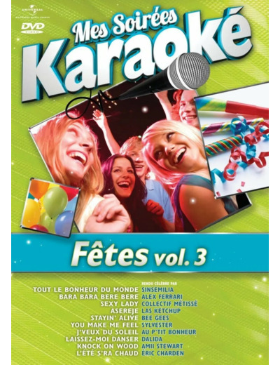 Dvd Mes soirées Karaoké Fêtes - volume 3
