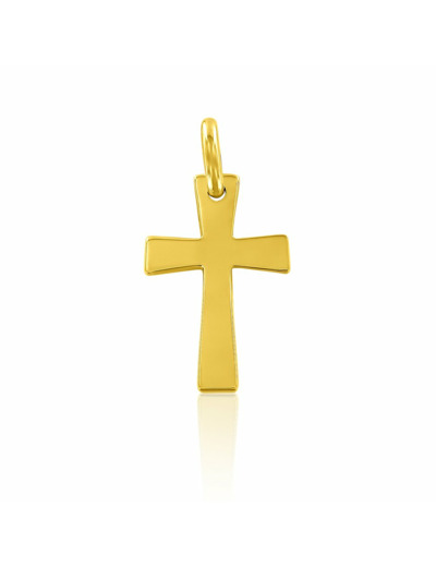 Pendentif Arthus Bertrand Croix Evasée 18 mm or jaune poli