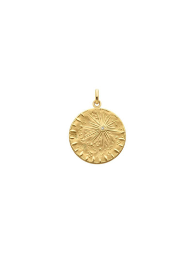 Médaille Arthus Bertrand Pluie d’étoiles or jaune poli et diamant