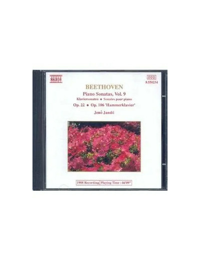 Cd Sonates pour piano nos. 11 & 29 Jando, piano