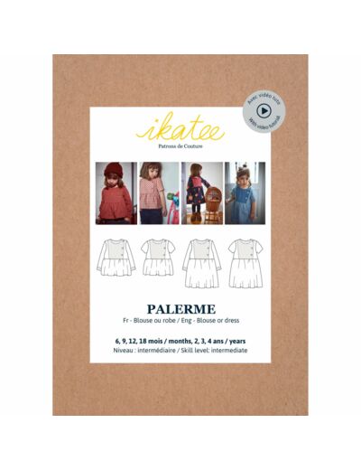 Ikatee – Patron Enfant Blouse ou Robe "Palerme" de 6 mois à 4 ans