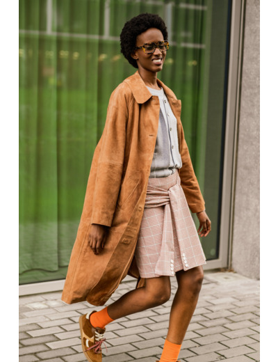 Fibre Mood - Tissu A Carreaux "Mireya" Bordeaux et Beige