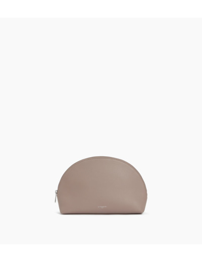 Trousse de toilette demi-lune en cuir grainé