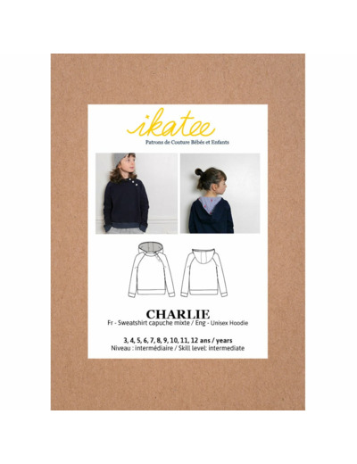 Ikatee – Patron Enfant Sweat "Charlie" de 3 ans à 12 ans