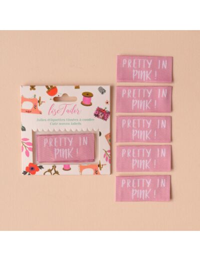 Lise Tailor – Lot 5 Étiquettes Tissées "Pretty in Pink"