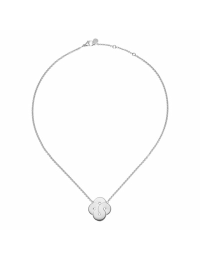 Collier Arthus Bertrand Enlacé 1 motif sur chaîne forçat argent rhodié