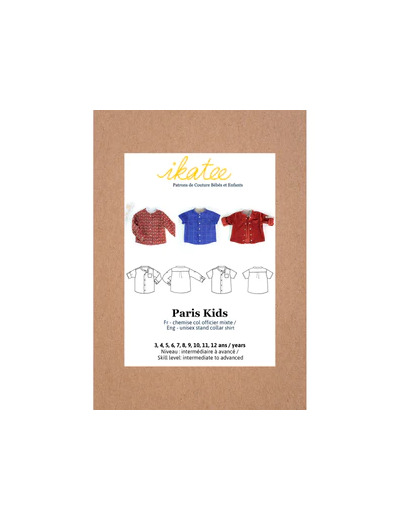 Ikatee – Patron Enfant Chemise "Paris" de 3 à 12 ans