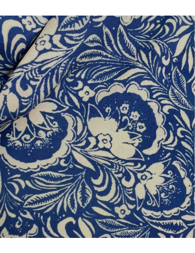 Singulière par Cousette - Tissu Viscose Imprimé "Maarinsky" Azur