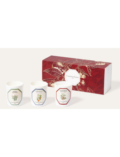 Coffret 3 Bougies (Tomate,Fleur d oranger,Verveine)