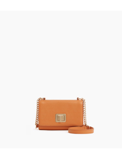 Mini sac bandoulière Eva en cuir grain caviar