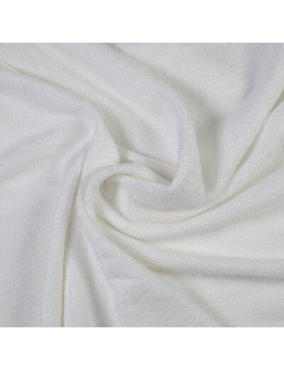 Sélection Coup de coudre - Tissu Eponge de Bambou Uni Couleur Blanc