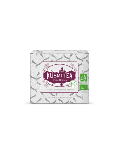 Thés Aromatisés Blancs White Berries bio - Etui 20 sachets mousseline - 40gr
