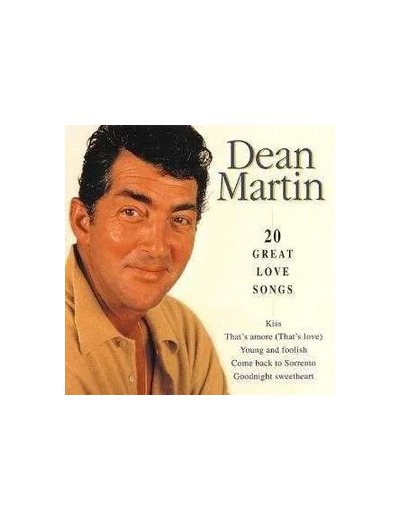 Cd Dean Martin - 20 Great Love Songs (1998)