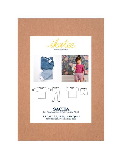Ikatee – Patron Enfant Pyjama "Sacha" de 3 à 12 ans