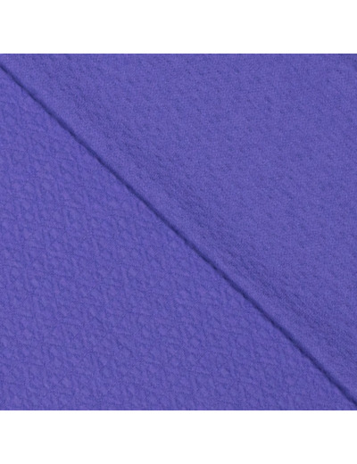 Sélection Coup de Coudre - Tissu Maille Jacquard en Coton Texturé Uni Couleur Lilas