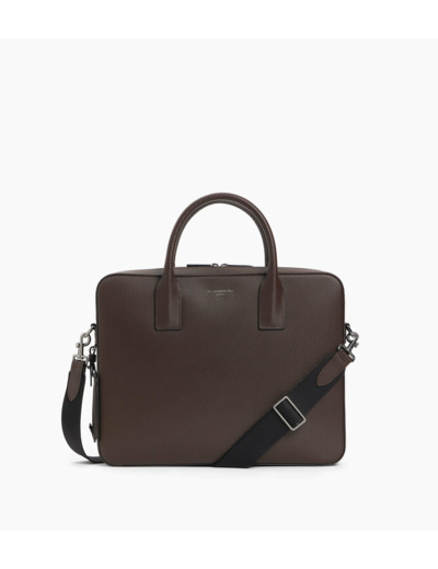 Porte document slim 14" Emile en cuir signature T