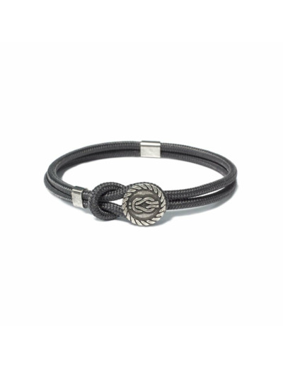 Bracelet Borsari Gioielli en argent et polyester gris