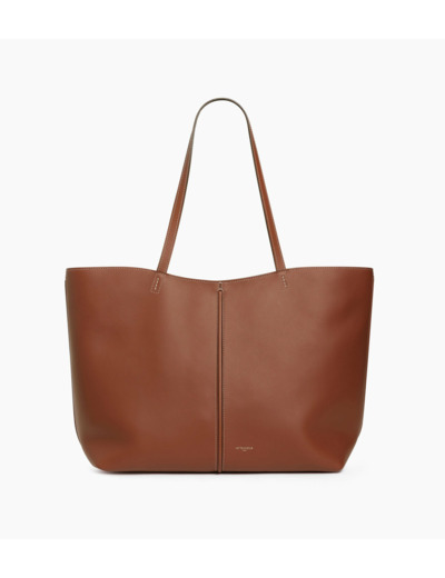 Sac cabas grand modèle Hortense en cuir grainé double face