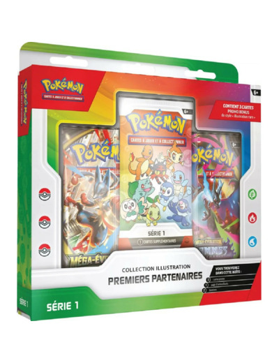 Coffret Pokémon Collection Illustration Premiers Partenaires Série 1 - Pokémon FR