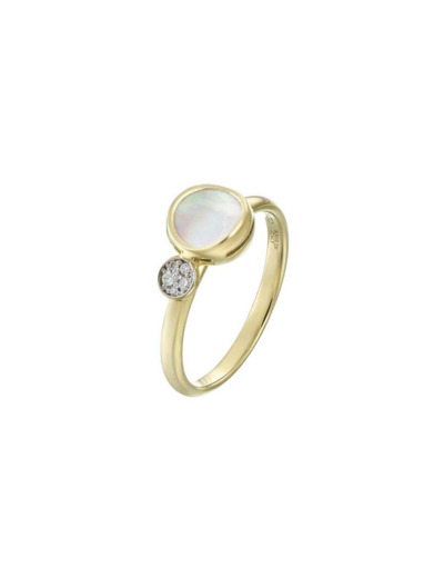 Bague Chimento Armillas Glow Caleido en or jaune, nacre et diamant
