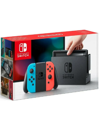 Console Nintendo Switch Avec Joy Con Bleu Néon Et Joy Con Rouge Néon