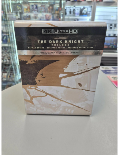 The Dark Knight Trilogy : Batman Begins + The Dark Knight + The Dark Knight Rises - 4K Ultra HD + Blu - ray - Coffret métal + Boîtiers SteelBook®