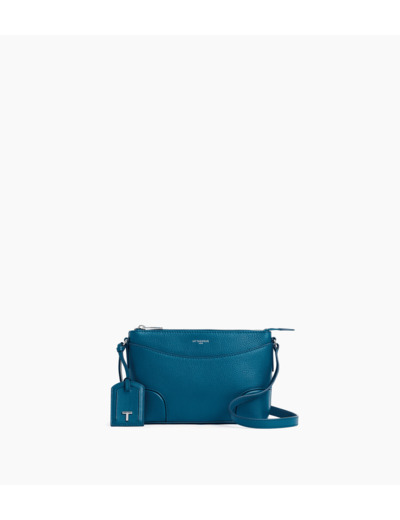 Petit sac bandoulière Romy en cuir grainé et lisse