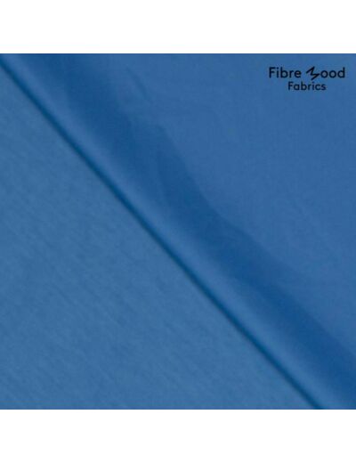 Fibre Mood - Tissu Jersey Interlock en Modal Mélangé "Yushu" Uni Couleur Bleu Ciel