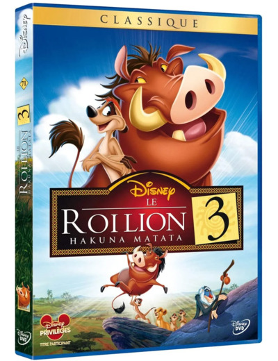 Dvd Le roi lion 3 : hakuna matata