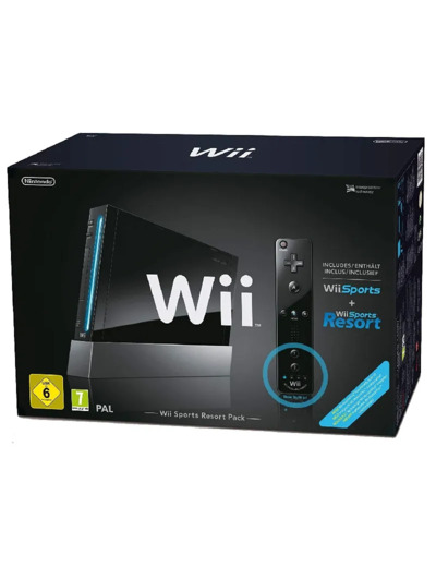 Console Nintendo Wii noire Pack Wii sports Resort
